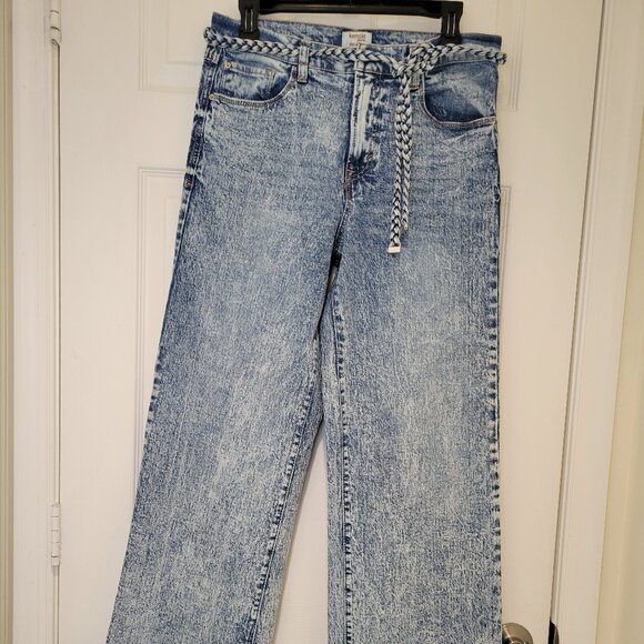 KENSIE Wide Leg Jeans w/ Rope Belt High Rise/Waist - Picture 6 of 12